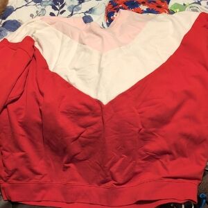 Torrid Red and White Fitted Sailor Collar Blouse
